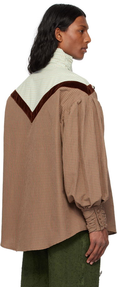 Skjorte Chopova Lowena Chopova Lowena Atwixt Gingham Buckle Shirt Brun | 2283, 2