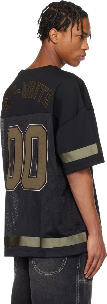 Jersey Off-White Off-White Mesh Football Jersey Sort | OMAD003S25JER0011056, 2