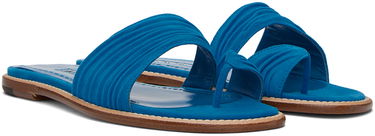 Skopleje Manolo Blahnik Manolo Blahnik Tibo Suede Toe-Ring Sandals Blå | 423-1670, 3