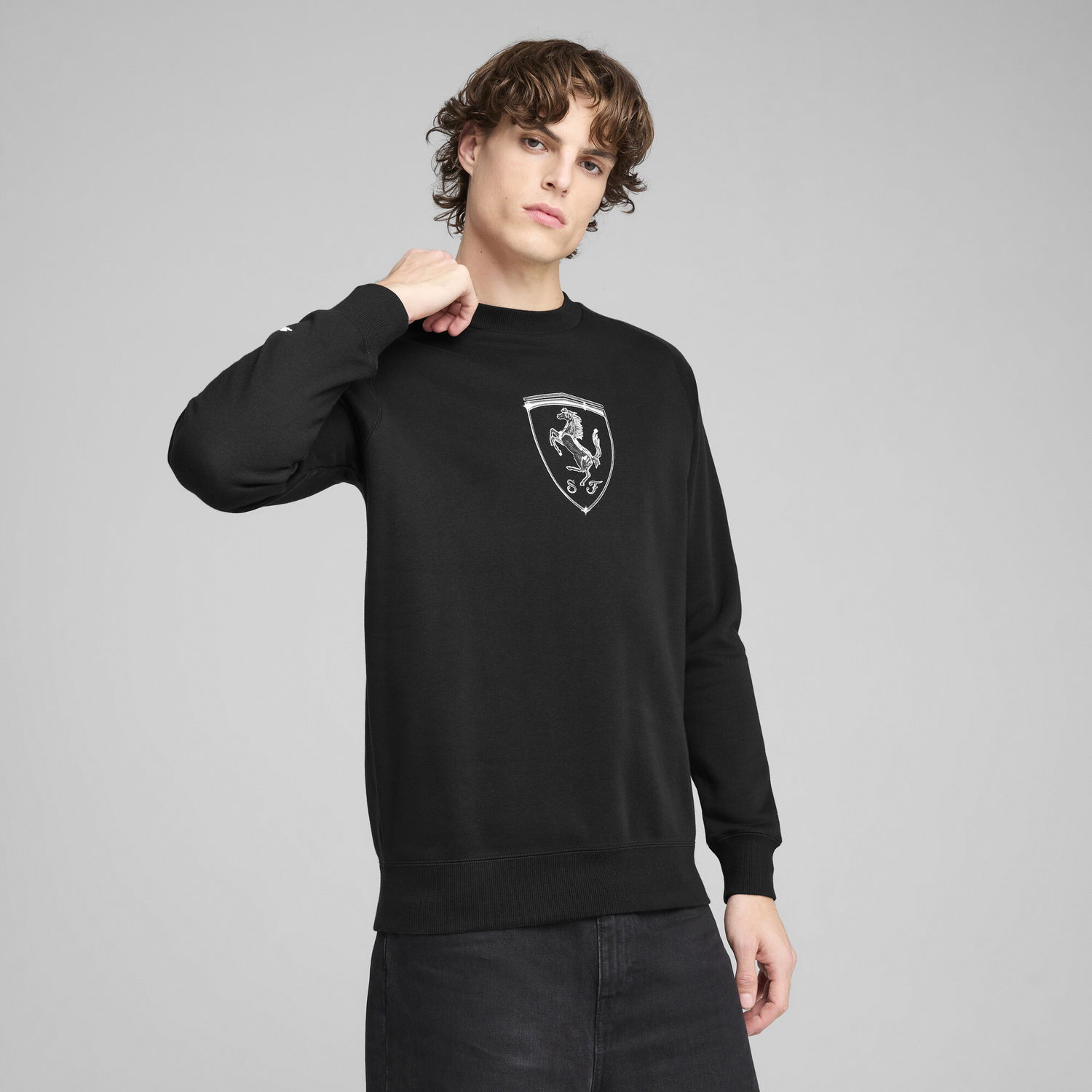 Sweatshirt Puma Scuderia Ferrari HP Race Big Shield Sweatshirt Sort | 630193_01, 0
