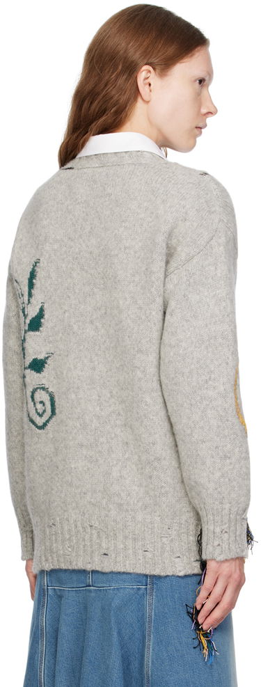 Sweater Stella McCartney Intarsia Knit Sweater Grå | 6K05673S2438, 2