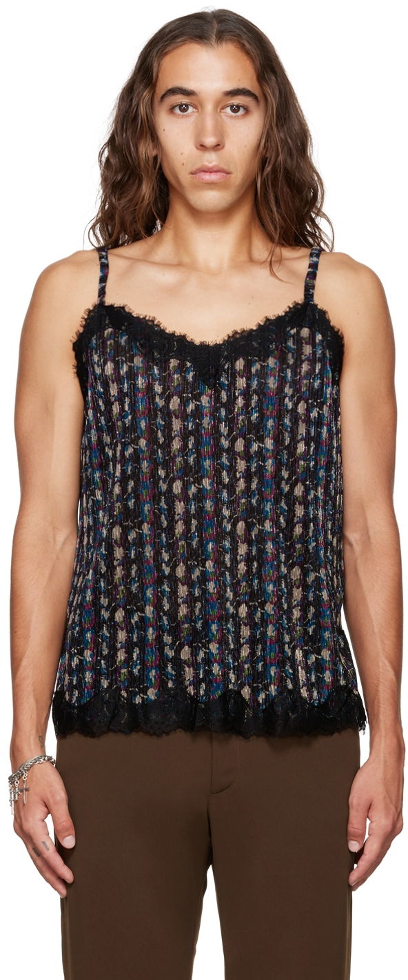 Tanktop Anna Sui Anna Sui Floral Lace-Trim Tank Top Flerfarvet | M622D20