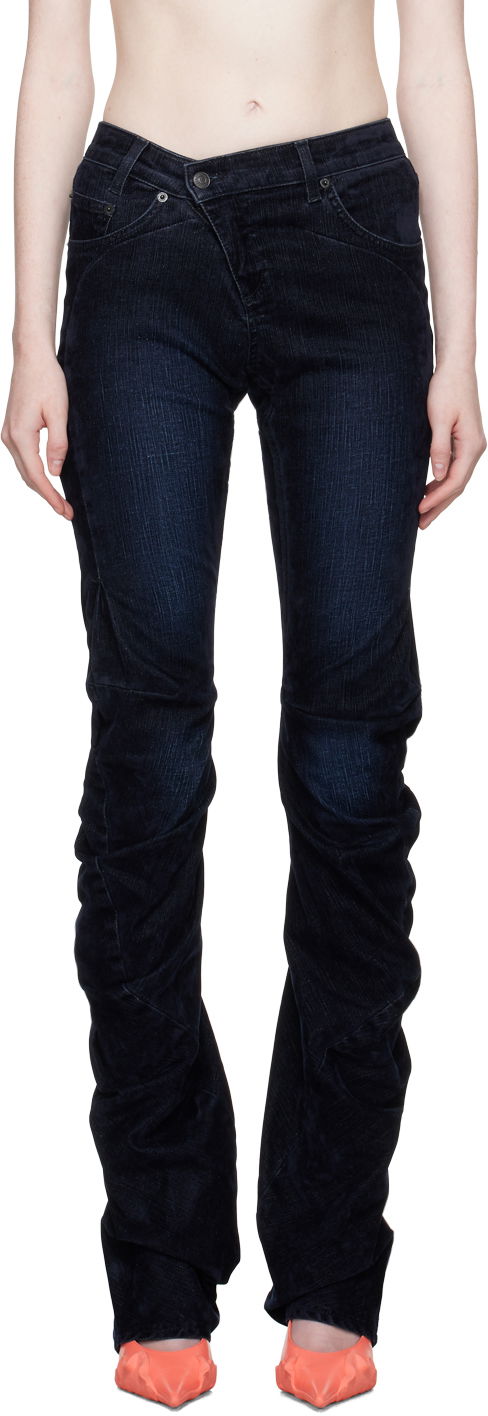 Jeans Ottolinger Ottolinger Offset Scrunch Jeans Blå | 1701712