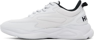 Tøj BOSS Hugo Gray Faux-Leather Sneakers Hvid | 50536960, 2