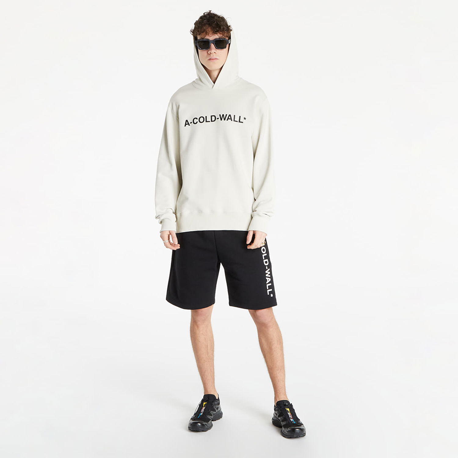 Sweatshirt A-COLD-WALL* Knitted Essential Logo Hoodie Beige | ACWMW057 Bone, 0