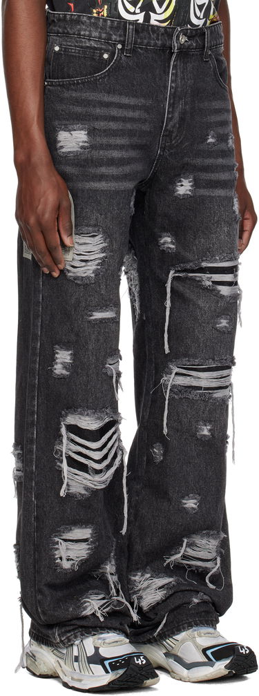 Jeans Who Decides War Who Decides War Side Patch Relaxation Jeans Sort | 1121050021SS25, 1