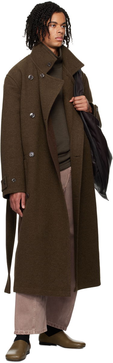Trenchcoat LEMAIRE LEMAIRE Men's Wrap Coat Grøn | CO1090 LF1117, 4