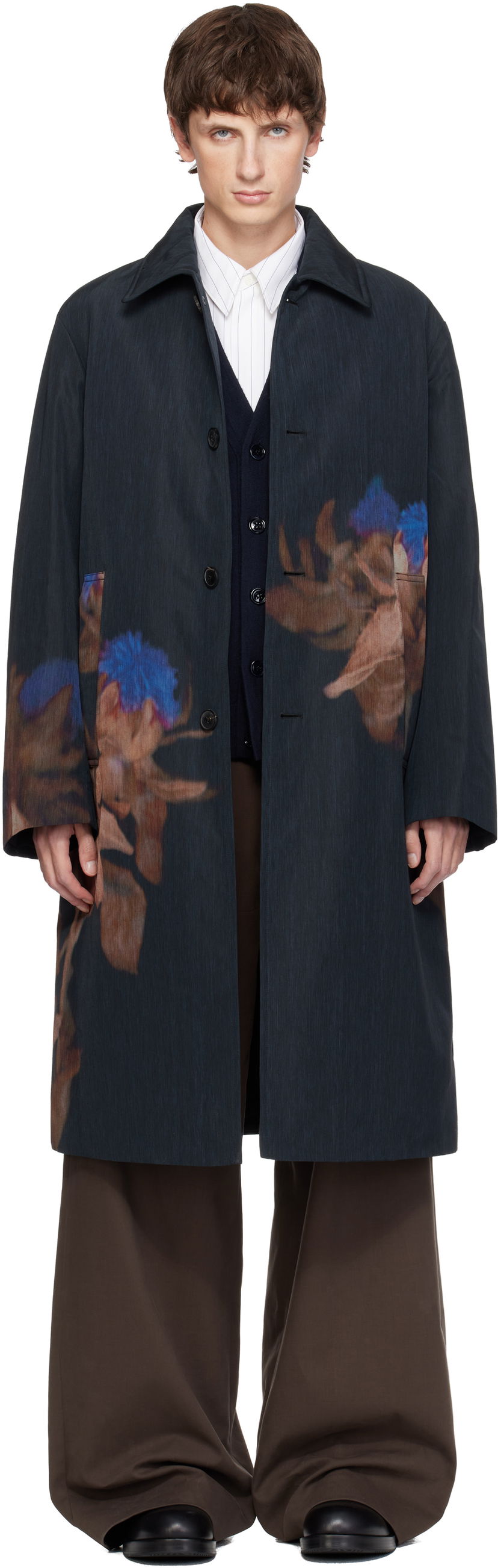 Frakker Dries Van Noten Dries Van Noten Printed Coat Flerfarvet | 252-020243-2068