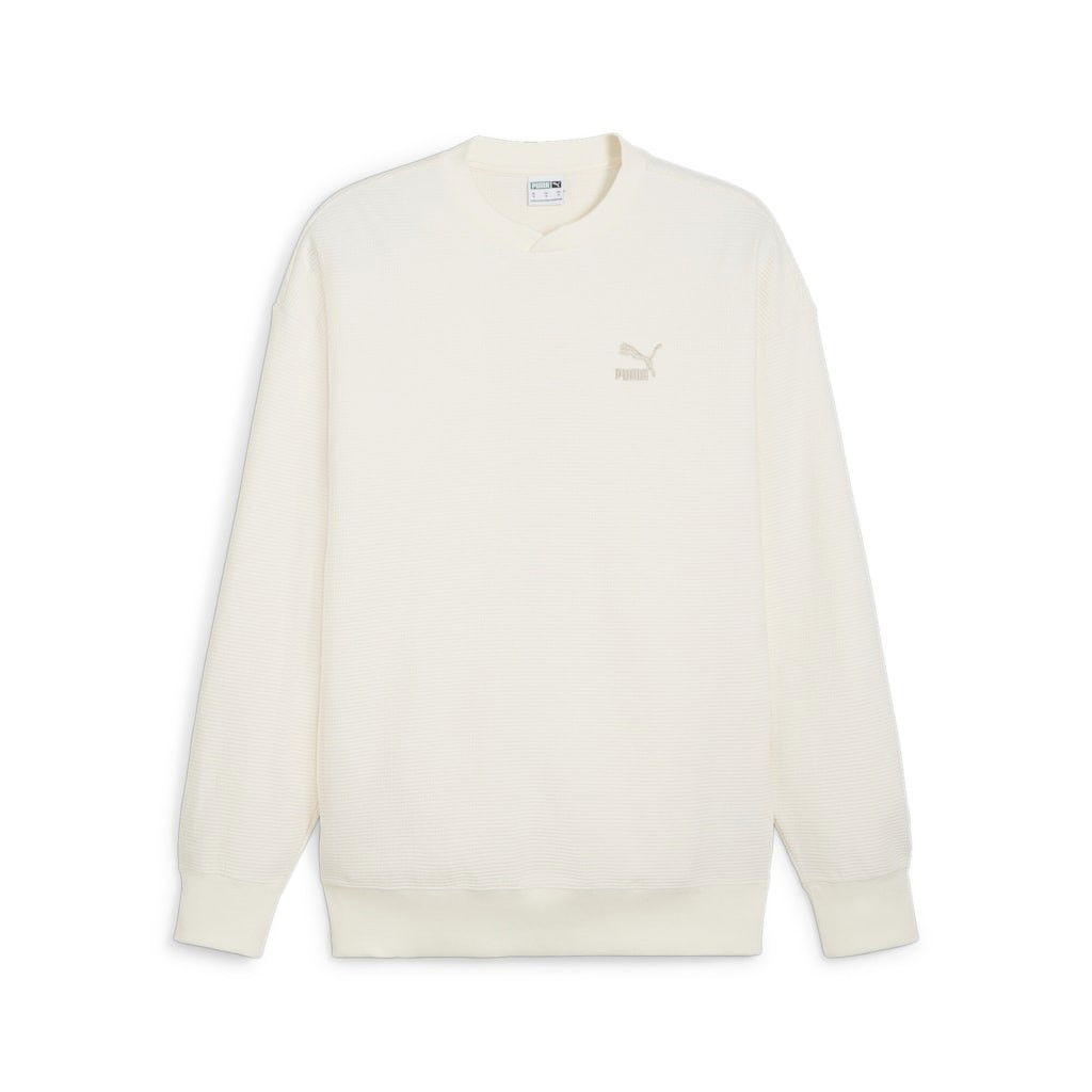 Sweatshirt Puma CLASSICS Waffle Crew M Hvid | 624253-66, 1