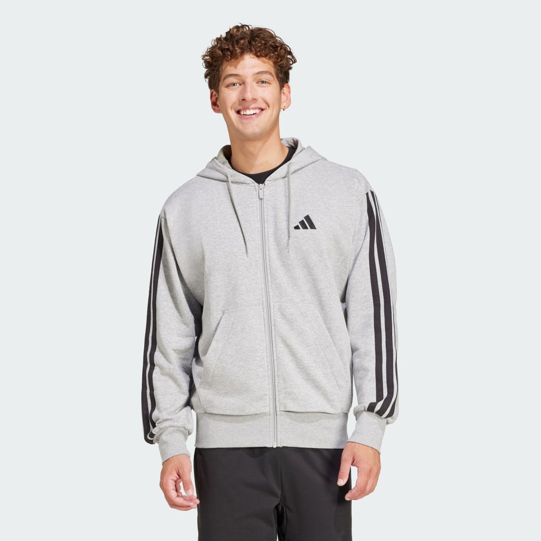 Sweatshirt adidas Performance Essentials Full-Zip Hoodie Grå | JE6338, 0