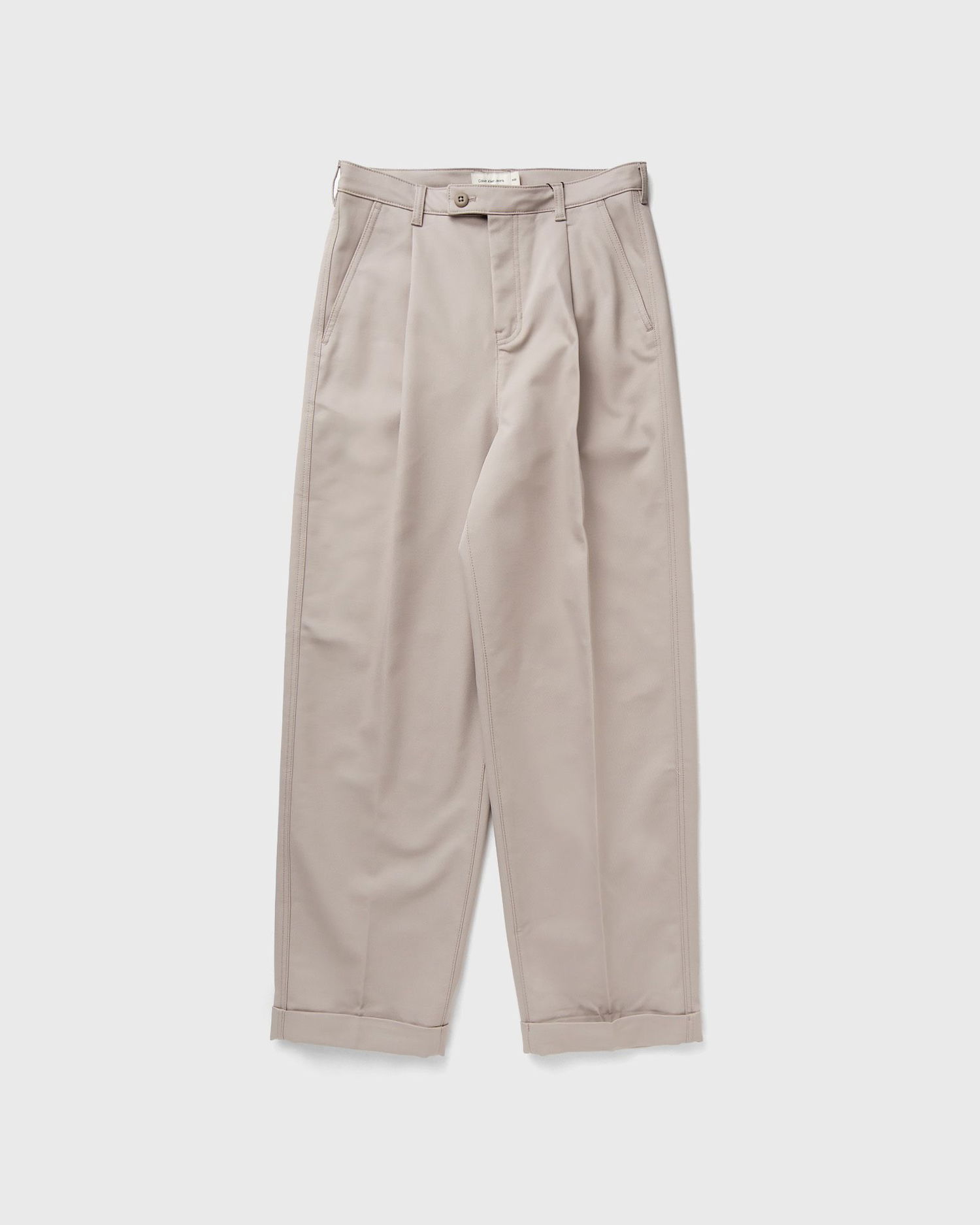 Bukser CALVIN KLEIN Calvin Klein Jeans Cropped Pleat Casual Pants Beige | J30J326927PAN, 0