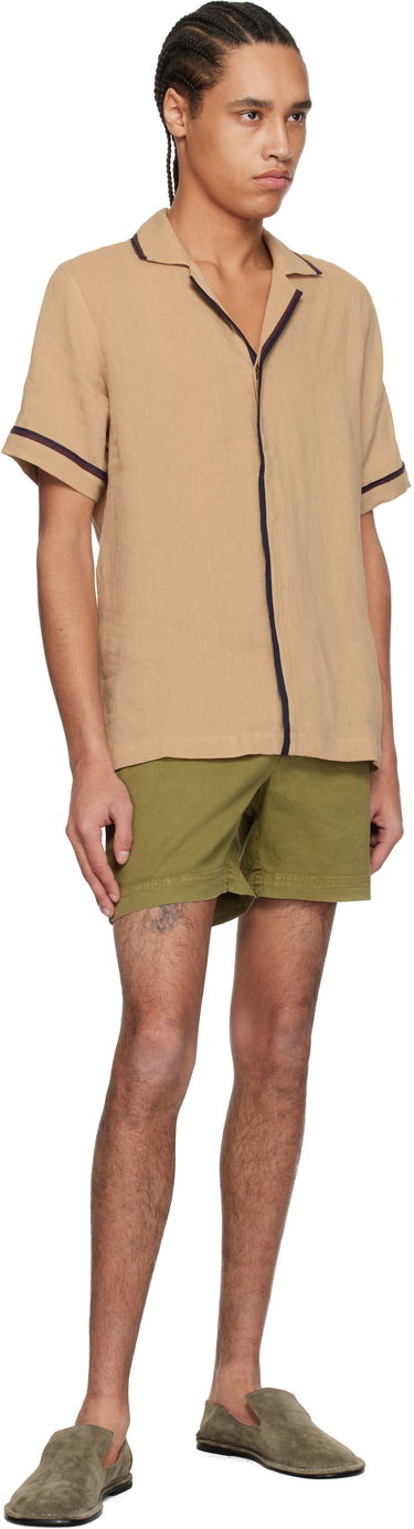Skjorte Orlebar Brown Orlebar Brown Maitan Linen Resort Shirt Beige | 280304, 3