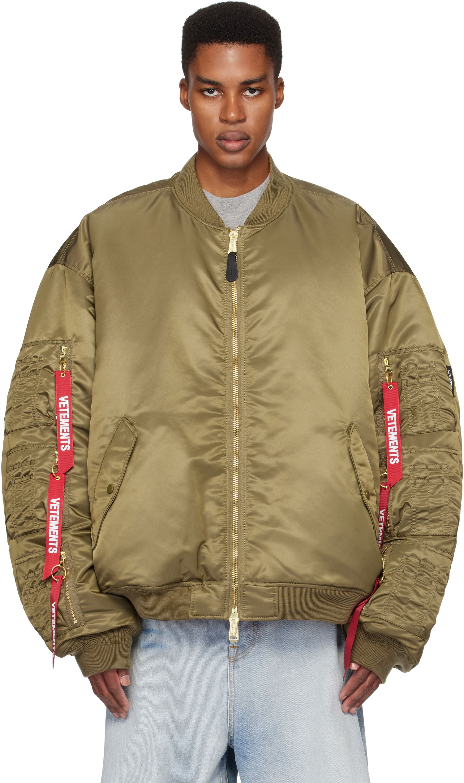 Bomberjakke VETEMENTS Cargo Reversible Bomber Jacket Grøn | UA66JA300E, 0