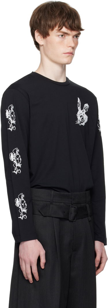 T-shirt Simone Rocha Simone Rocha Tortoise & Hare Graphic Long Sleeve T-Shirt Hvid | 5194P51-M 0569, 4
