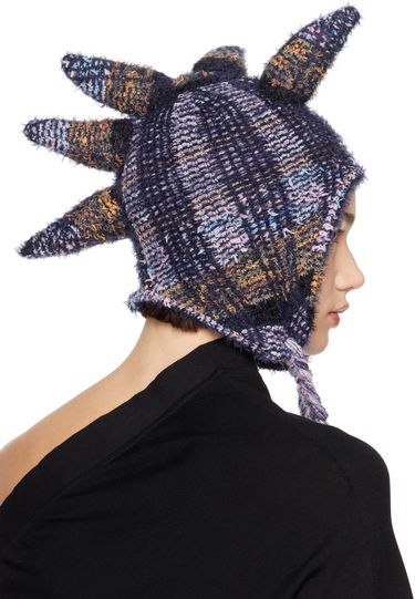 Beanie Collina Strada Collina Strada Vitelli Edition Spiky Knit Bunny Beanie with Braided Tassels Flerfarvet | XXV1015, 2