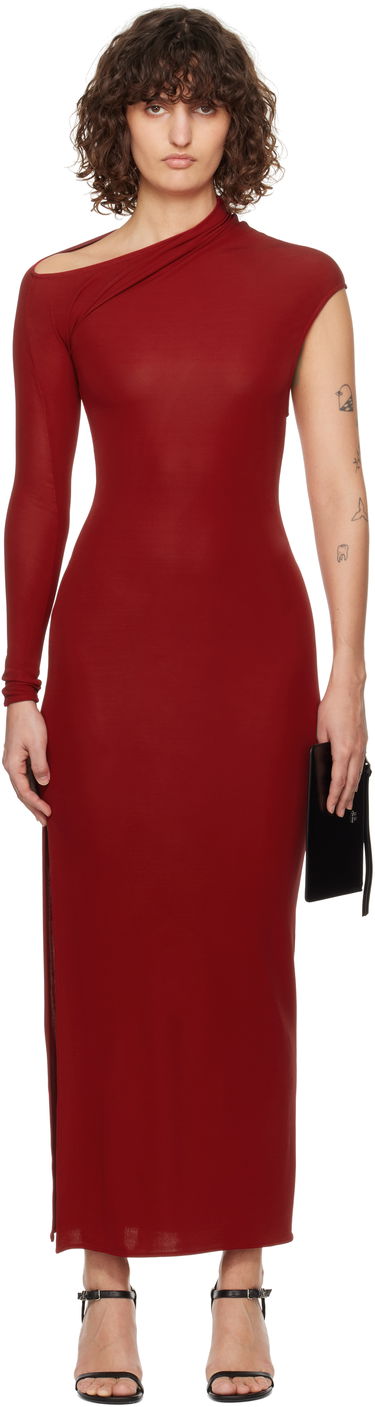 Kjole Courrèges Courrèges Asymmetric Maxi Dress Rød | 125JRO582JS0145, 0