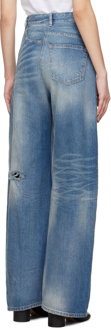 Jeans Maison Margiela MM6 Maison Margiela Twist Wide Leg Jeans Blå | S52LA0243 M30016, 2