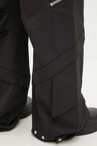 Cargo bukser HELIOT EMIL High Waist Wide Leg Cargo Pants Sort | HE.W.10.149.BLK01, 4