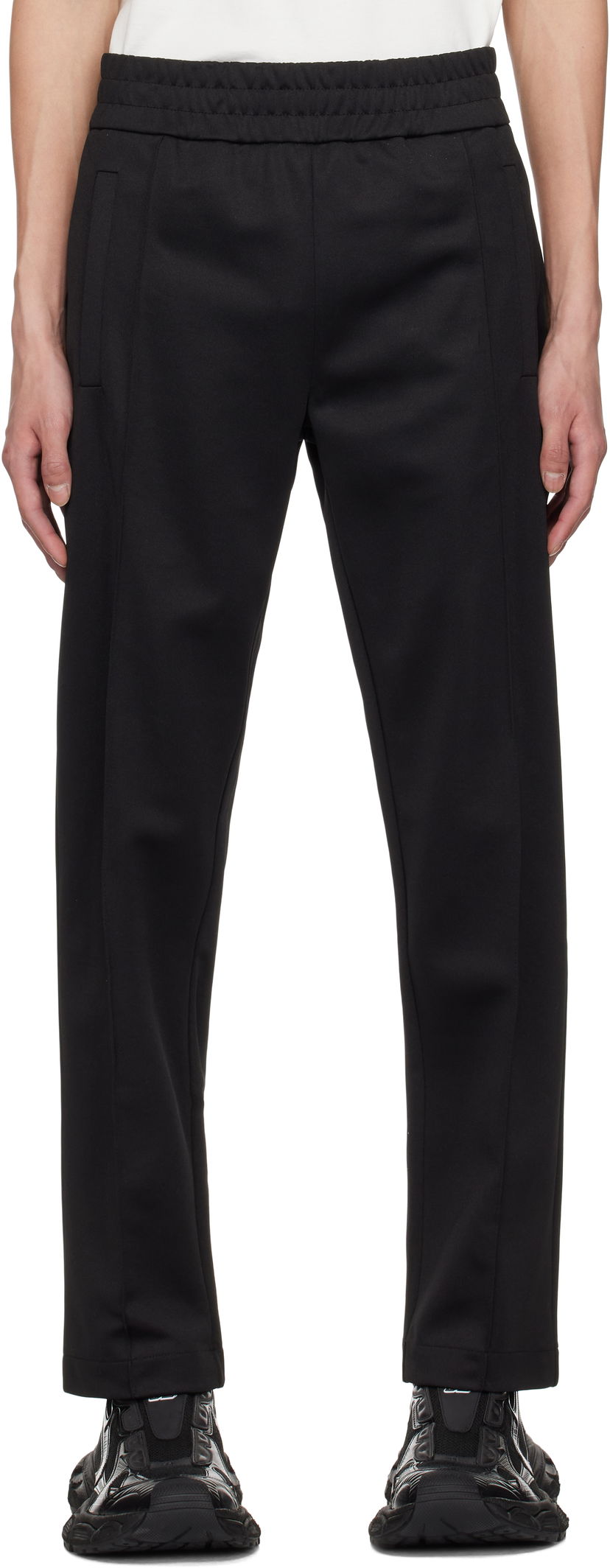 Joggingbukser Palm Angels Palm Angels Curved Logo Track Pants Sort | PMCJ048S25FAB0011003