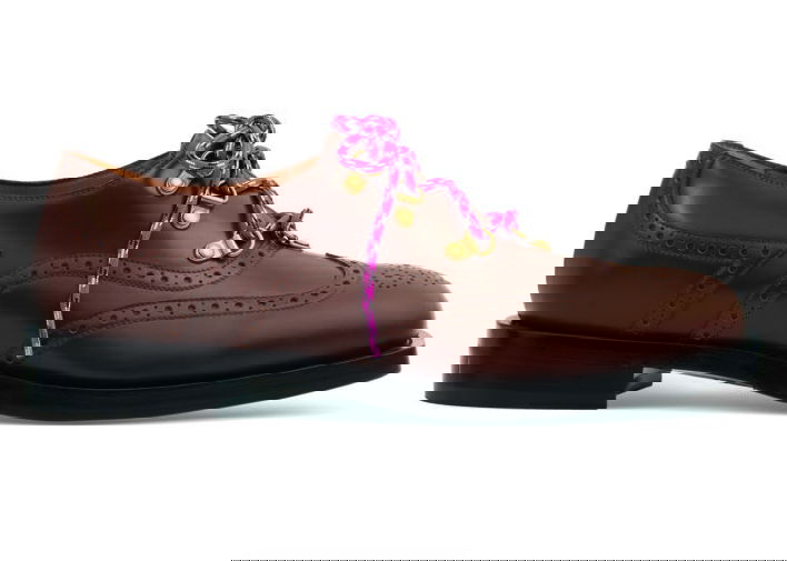 Sneakers og sko Gucci Brogue Detail Lace Up Shoe Brown Brun | 719761 0GQ00 2144, 0