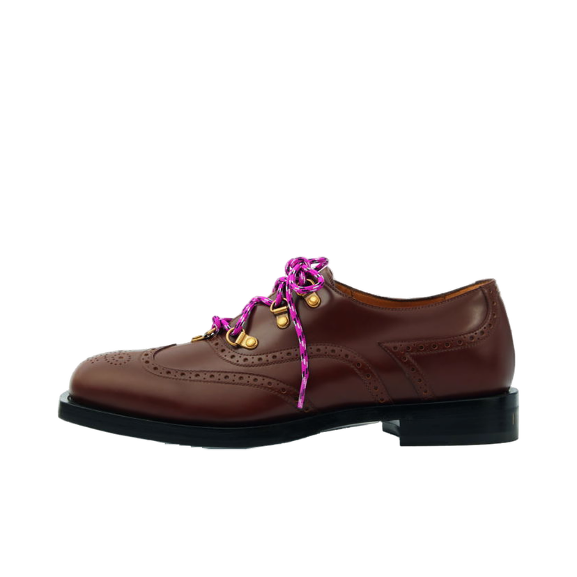Sneakers og sko Gucci Brogue Detail Lace Up Shoe Brown Brun | 719761 0GQ00 2144