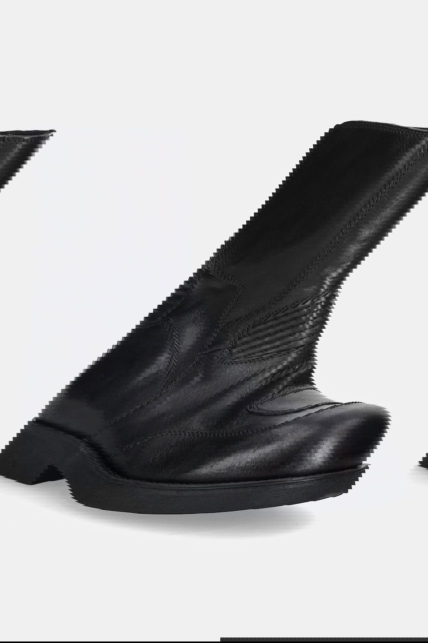 Sneakers og sko Maison Margiela MM6 Maison Margiela Ribbed Leather Boots Sort | SH3WU0015.P7431.T8013, 0
