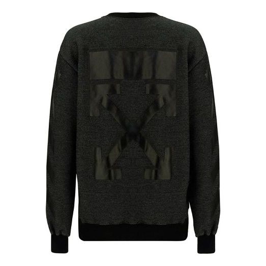 Sweatshirt Off-White Slim Fit Arrow Print Hoodie Sort | OWBA046E20JER0041010, 0