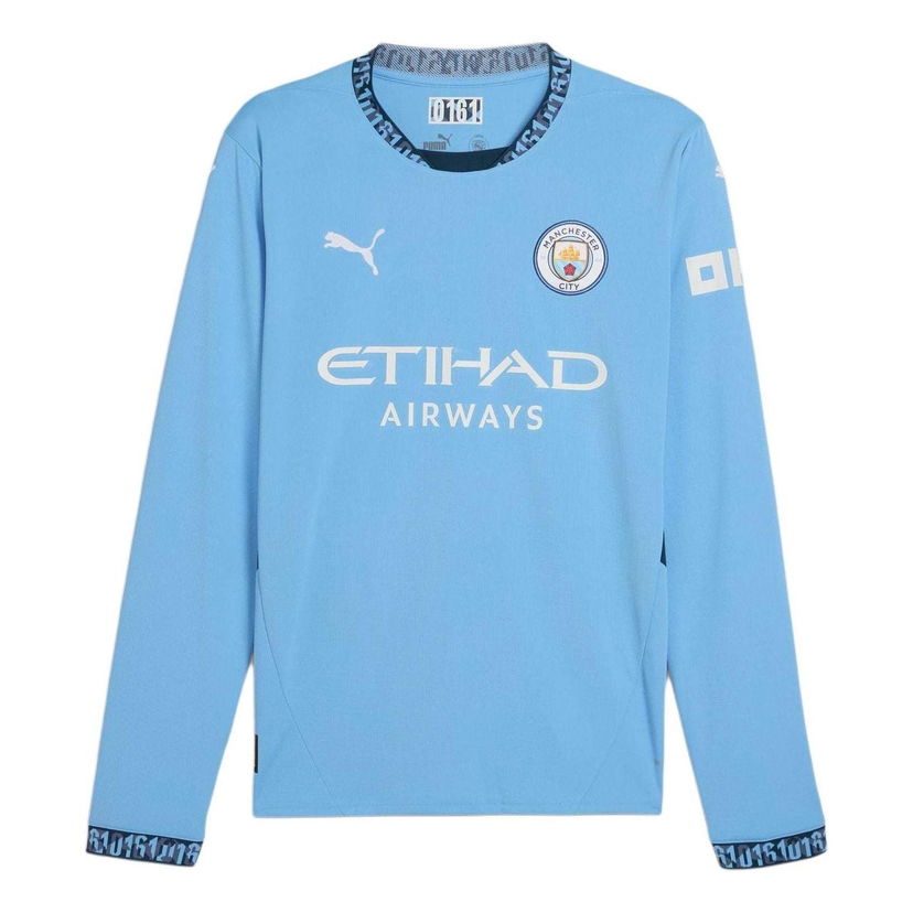 Jersey Puma Manchester City Home Long Sleeve Jersey Blå | 775076-01