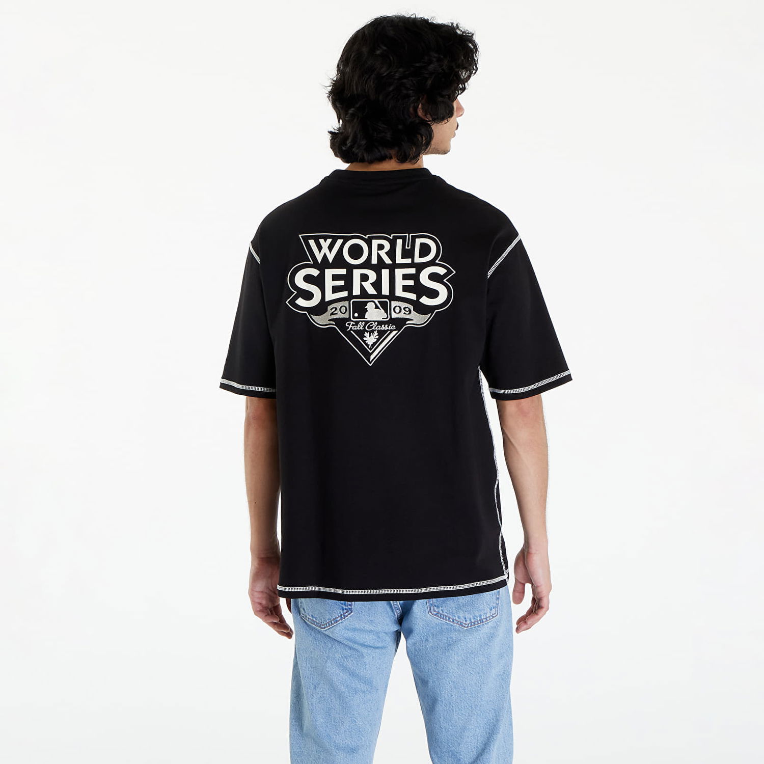 T-shirt New Era New York Yankees MLB World Series Oversized T-Shirt UNISEX Sort | 60435451, 1