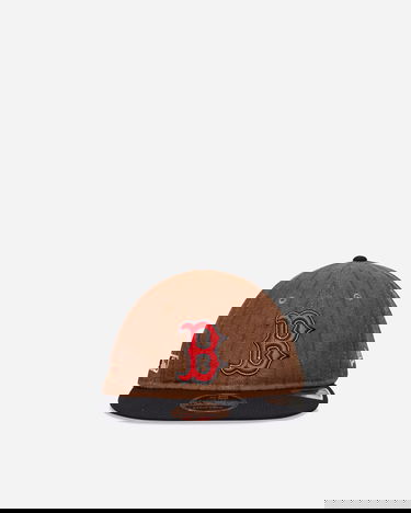 Kasket New Era Boston Red Sox Three Looms x MLB Wool Pinstripe 9FIFTY Cap Brun | IY70 TAN, 0
