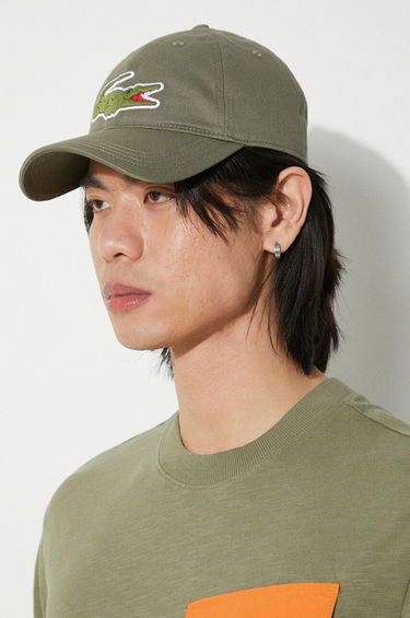 Kasket Lacoste Adjustable Organic Cotton Twill Cap Sort | RK9871, 4