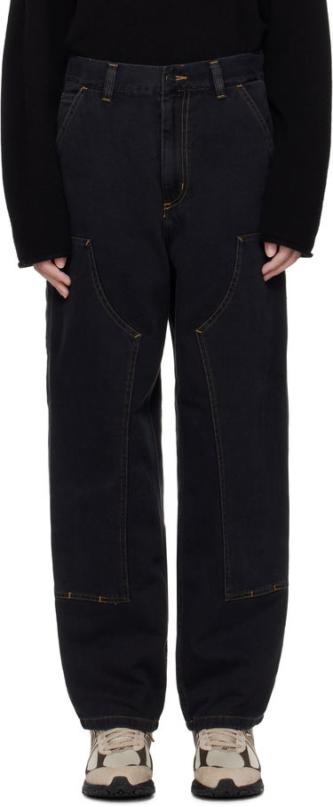 Cargo bukser Carhartt WIP Double Knee Denim Work Pants Sort | I034229 8906, 0