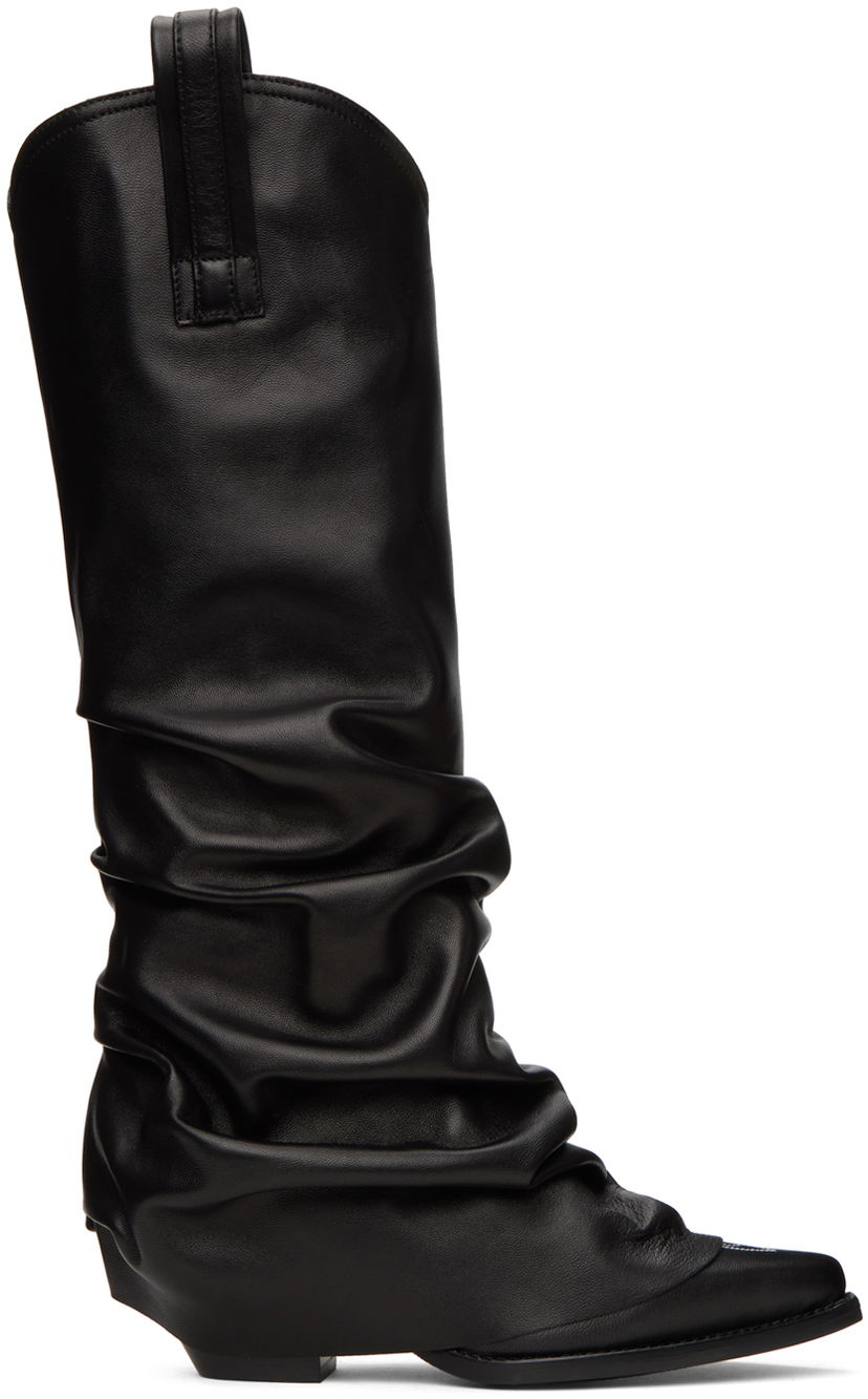 Kjole R13 R13 Mid Cowboy Sleeve Boots Sort | R13S0107-S001A