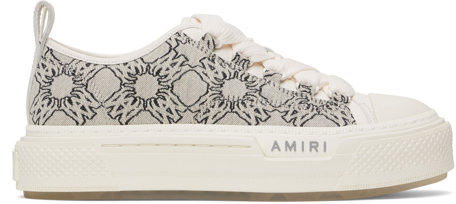 Tøj AMIRI AMIRI MA Quad Jacquard Court Low Hvid | AWFOSR1094, 0