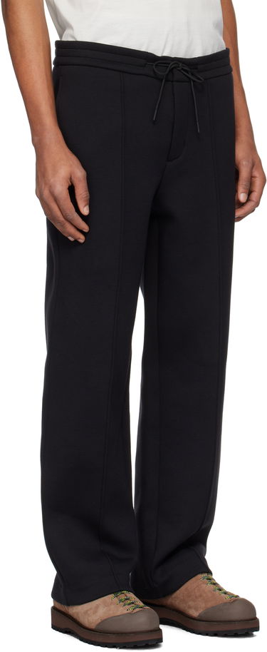 Joggingbukser Moncler Moncler Logo Patch Cotton & Neoprene Sweatpants Sort | K10918H0000389ATP, 1