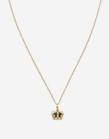 Halskæde Dolce & Gabbana Dolce & Gabbana Royal Crown Pendant with Jade, Rubies, and Sapphire Gul | WAKK1GWNFG1ZOO00, 1