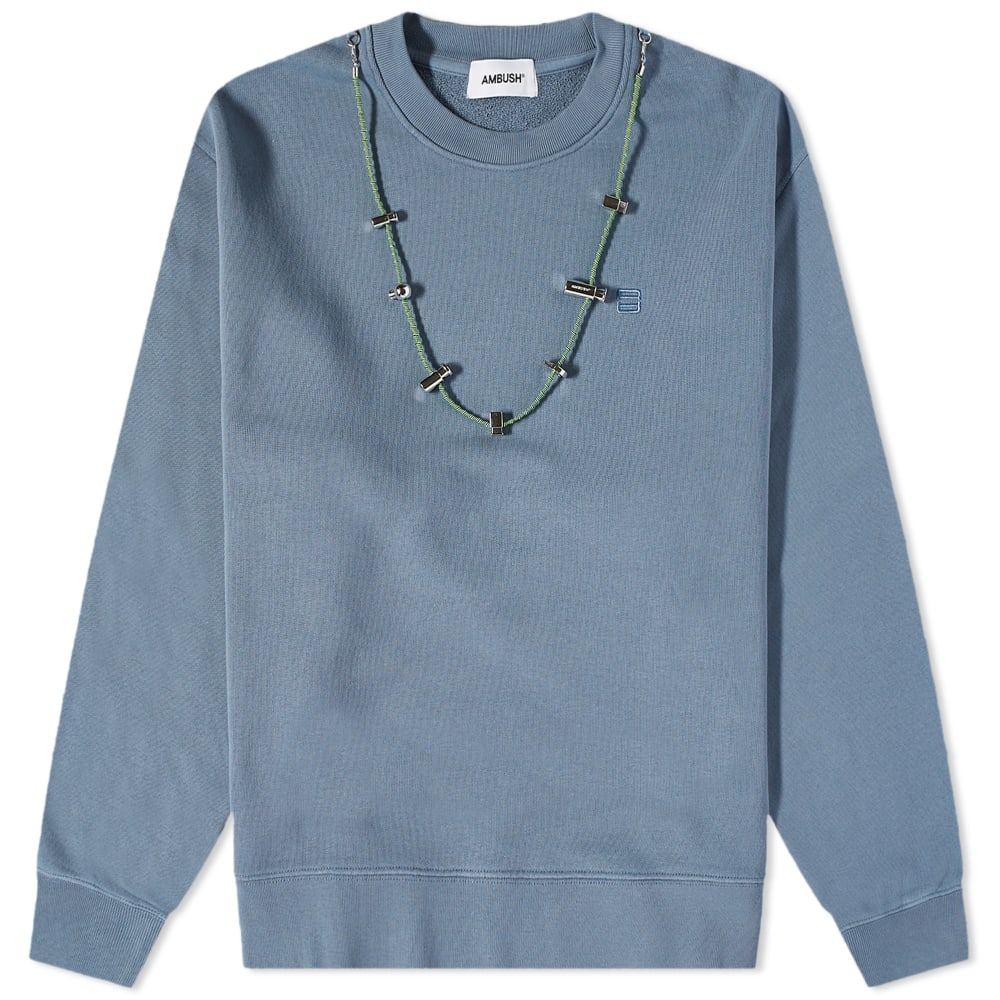 Sweater Ambush Stoppers Crewneck Blå | BMBA028F22FLE0014455, 0