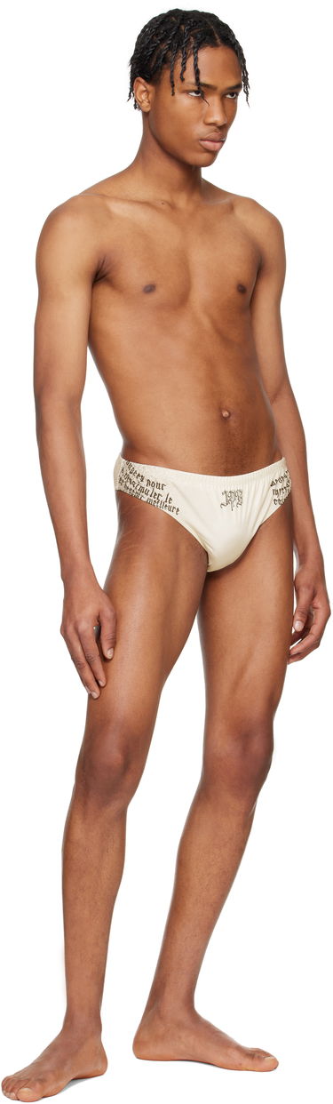 Trusser Jean Paul Gaultier Jean Paul Gaultier 'The Tattoo Wings' Swim Briefs Beige | 25/34-H-SV059-J586-030200, 3