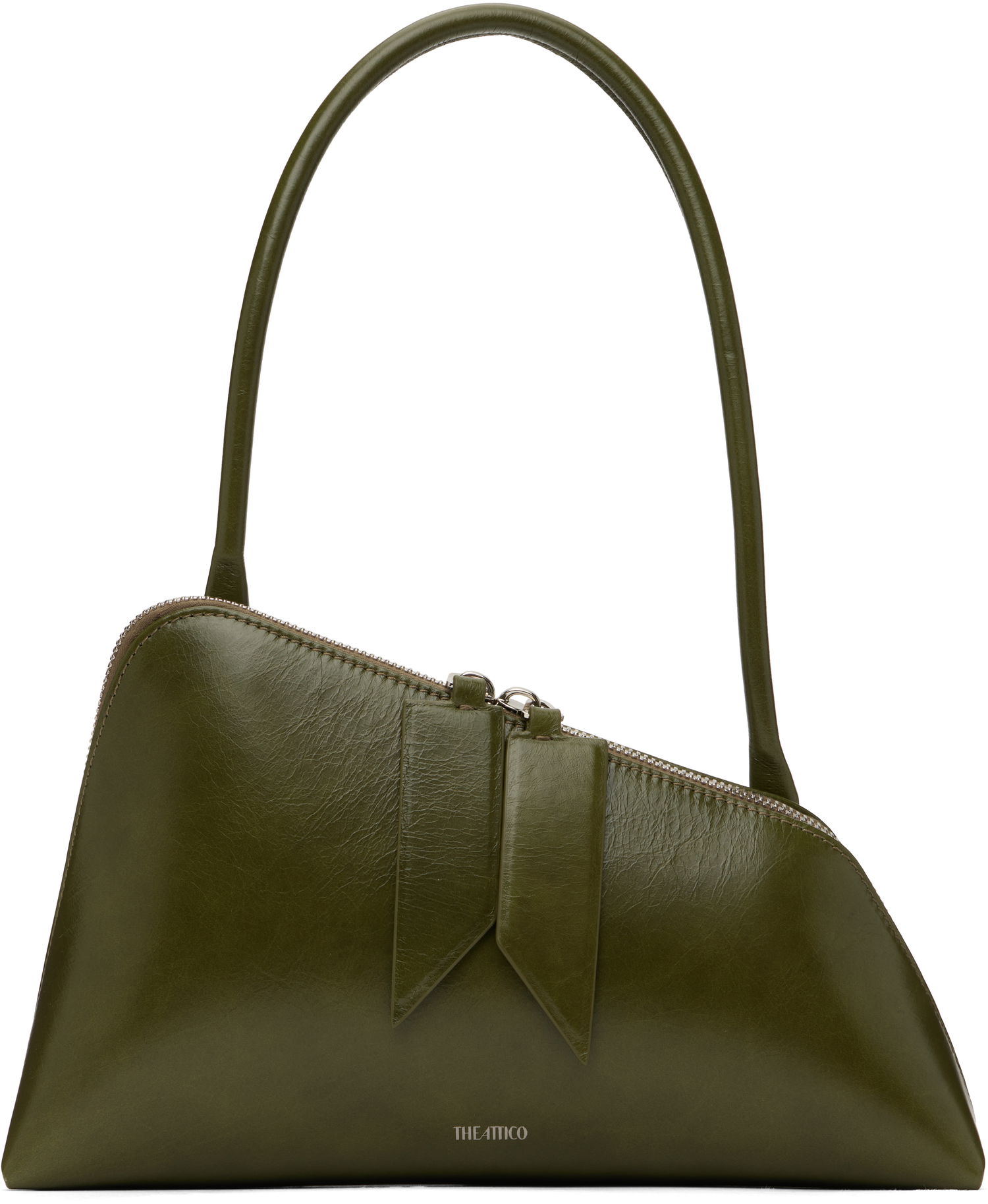 Håndtaske The Attico The Attico 'Sunrise' Leather Shoulder Bag Grøn | 250WAH00042 LBT110AA, 0