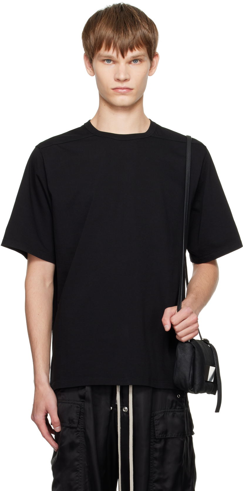 T-shirt Rick Owens Rick Owens Concordians Brad T-Shirt Sort | RU02E1232 JA