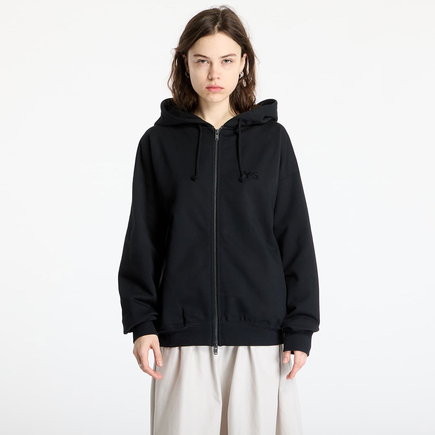 Sweatshirt Y-3 Y-3 French Terry Zip Hoodie Sort | JN4930, 1