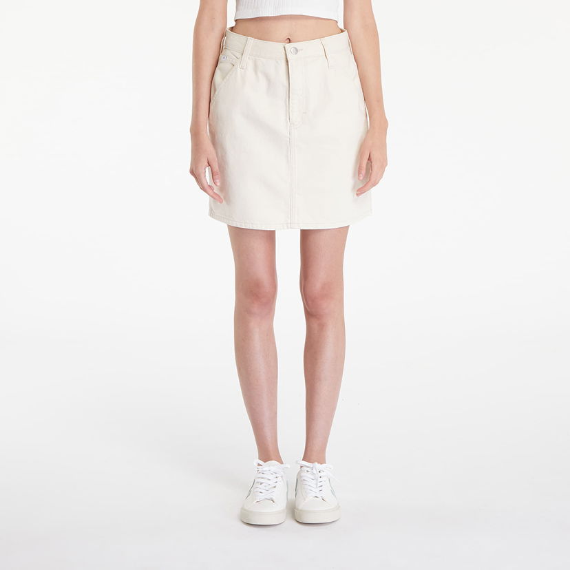 Nederdel CALVIN KLEIN Hr A-Line Mini Skirt Hammerloop White Hvid | J20J224345 1AA