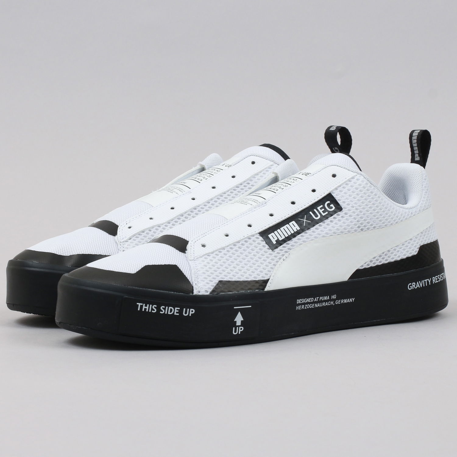 Sneakers og sko Puma Court Play SlipOn x UEG white - black Hvid | 361637 02, 0