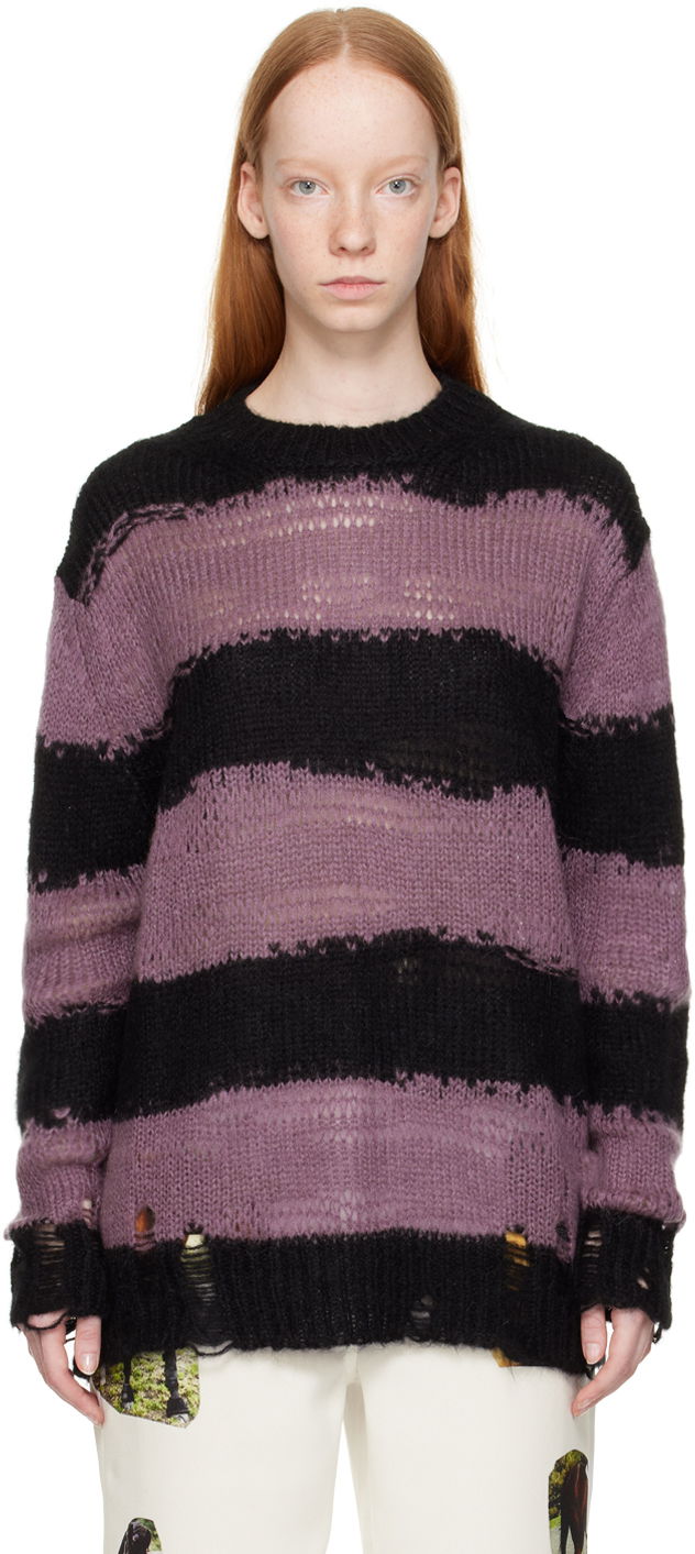 Sweater Acne Studios Distressed Sweater Lilla | A60243-, 0