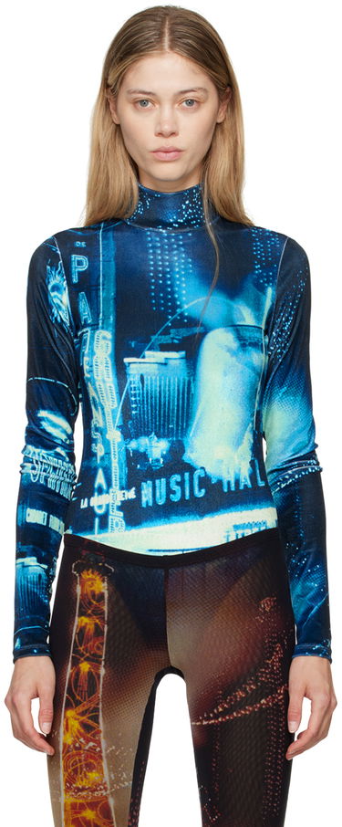 Krop Jean Paul Gaultier Gaultier Velvet Printed Turtleneck Bodysuit Flerfarvet | 24/30-F-BD049-J554-59560100, 0