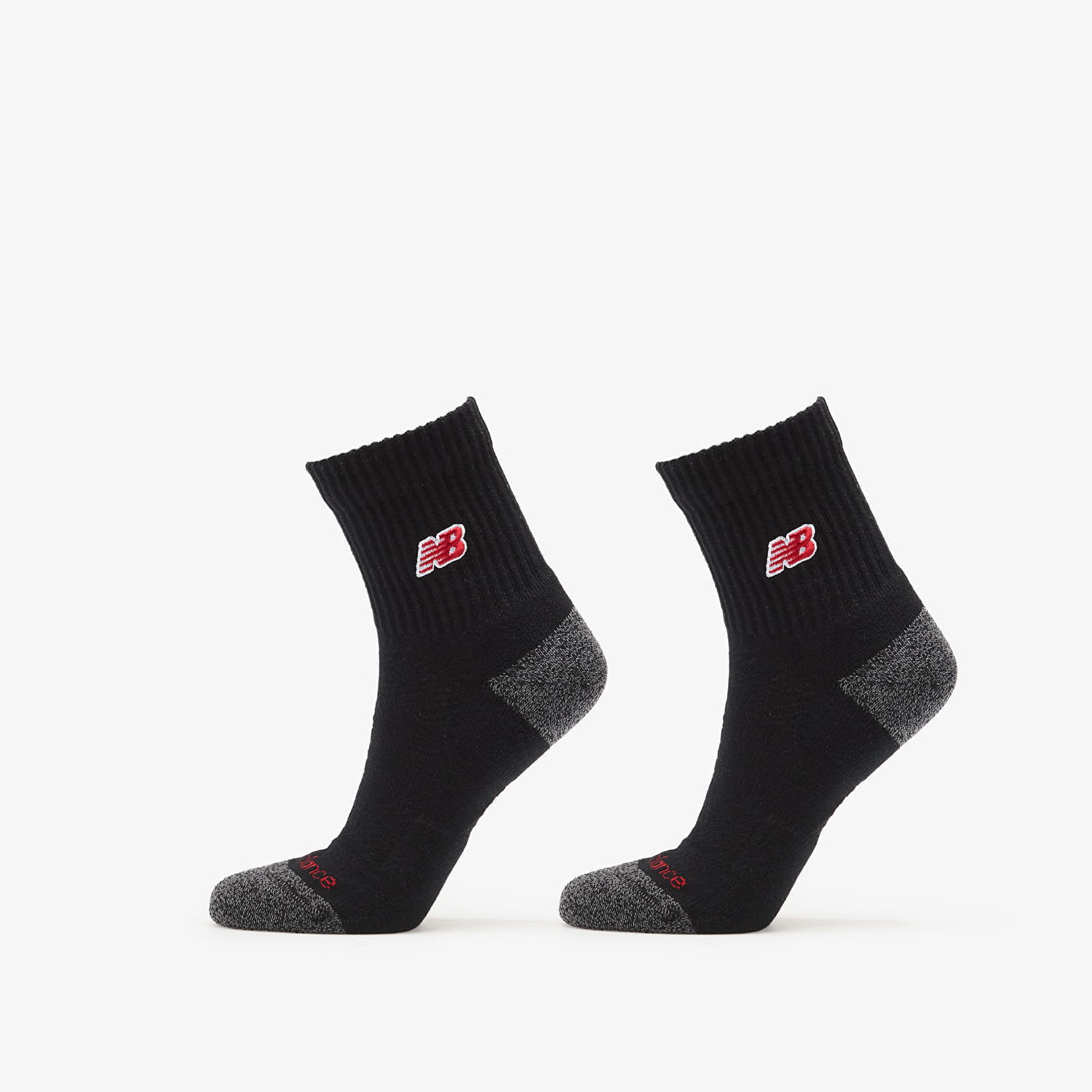 Sokker New Balance Active Premium Crew Quarter Socks (2 Pairs) Sort | LAS25304BK, 0