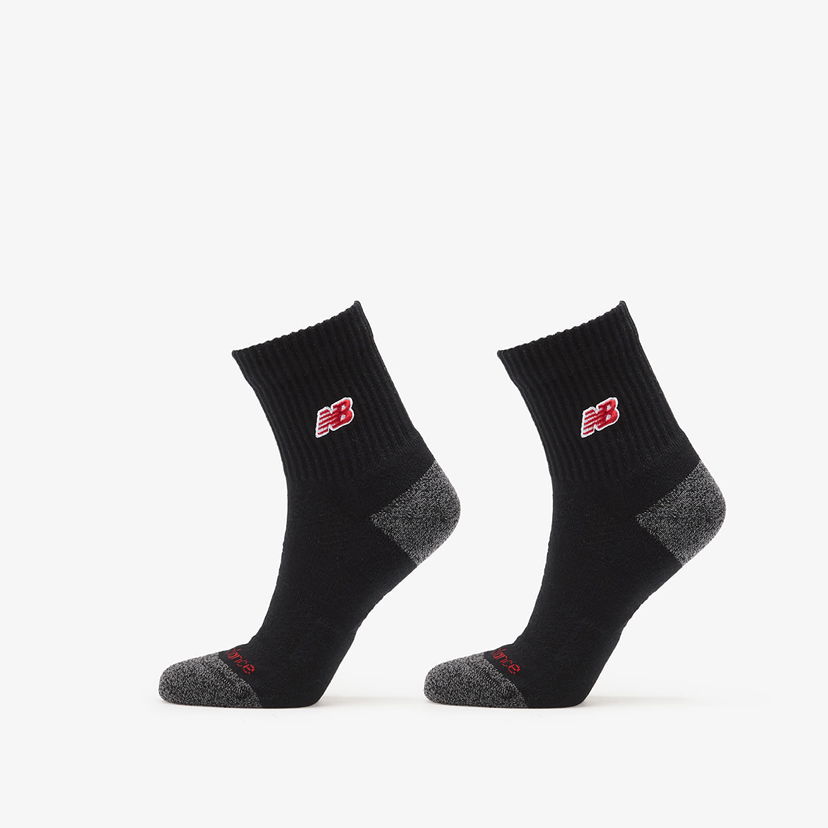 Sokker New Balance Active Premium Crew Quarter Socks (2 Pairs) Sort | LAS25304BK