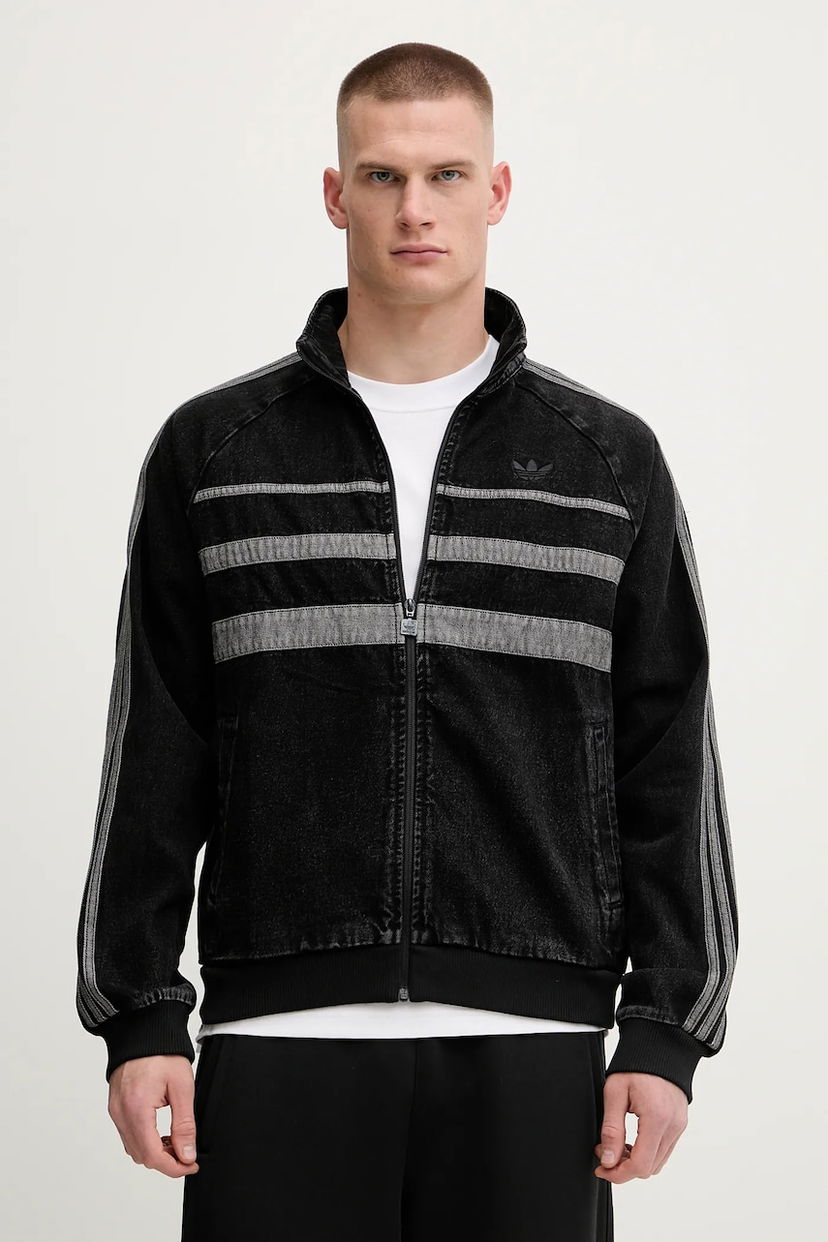 Jakke adidas Originals adidas Originals First TT Denim Jacket Sort | JW5883