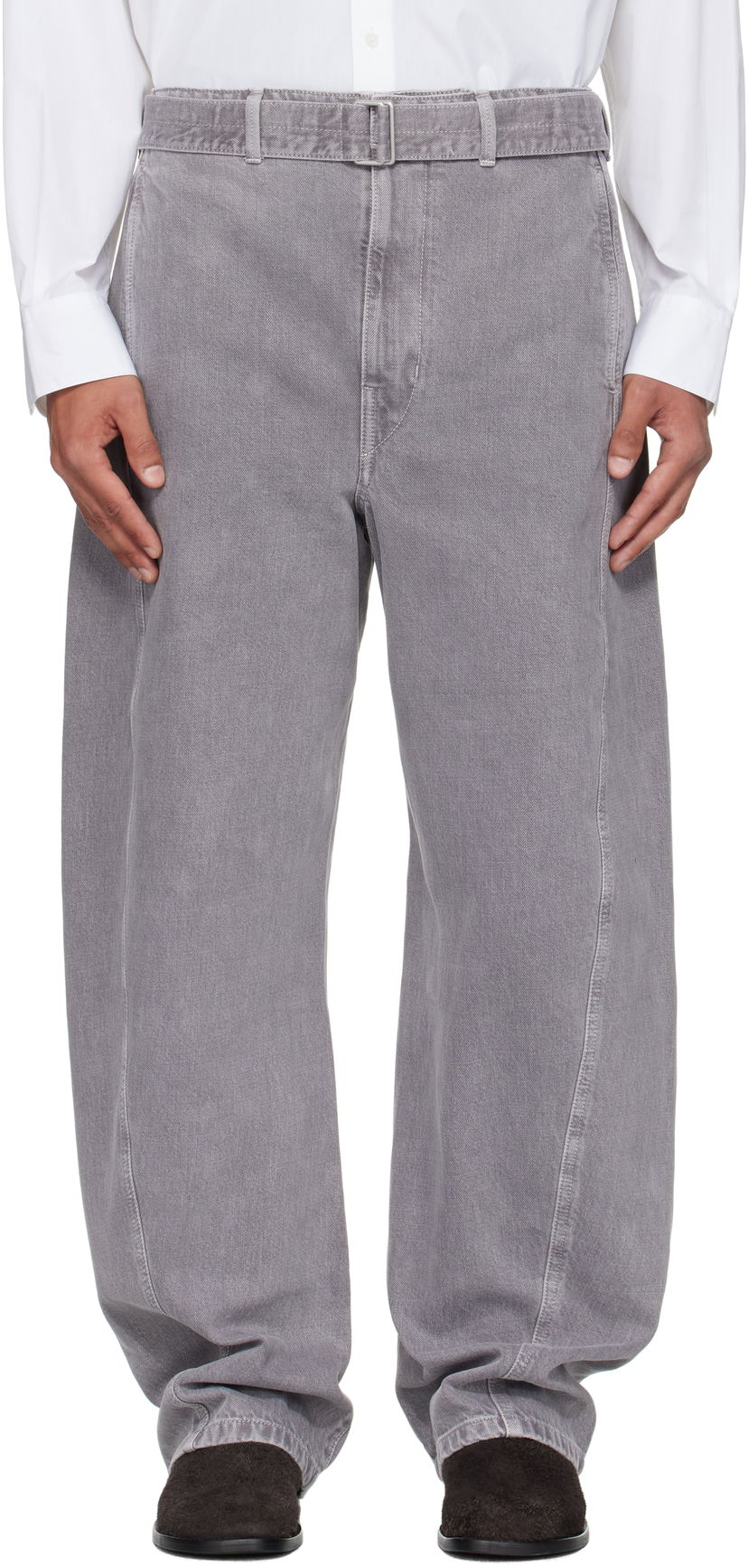 Jeans LEMAIRE Lemaire Twisted Belted Jeans Grå | PA326 LD1062