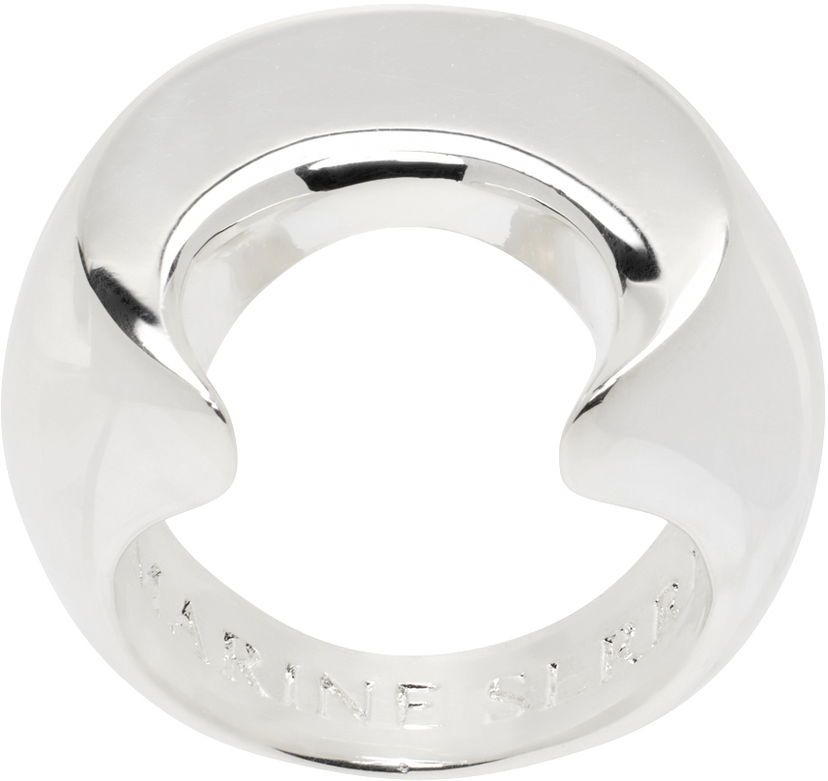 Ring Marine Serre Polished Moon Ring Metalisk | UJW025A